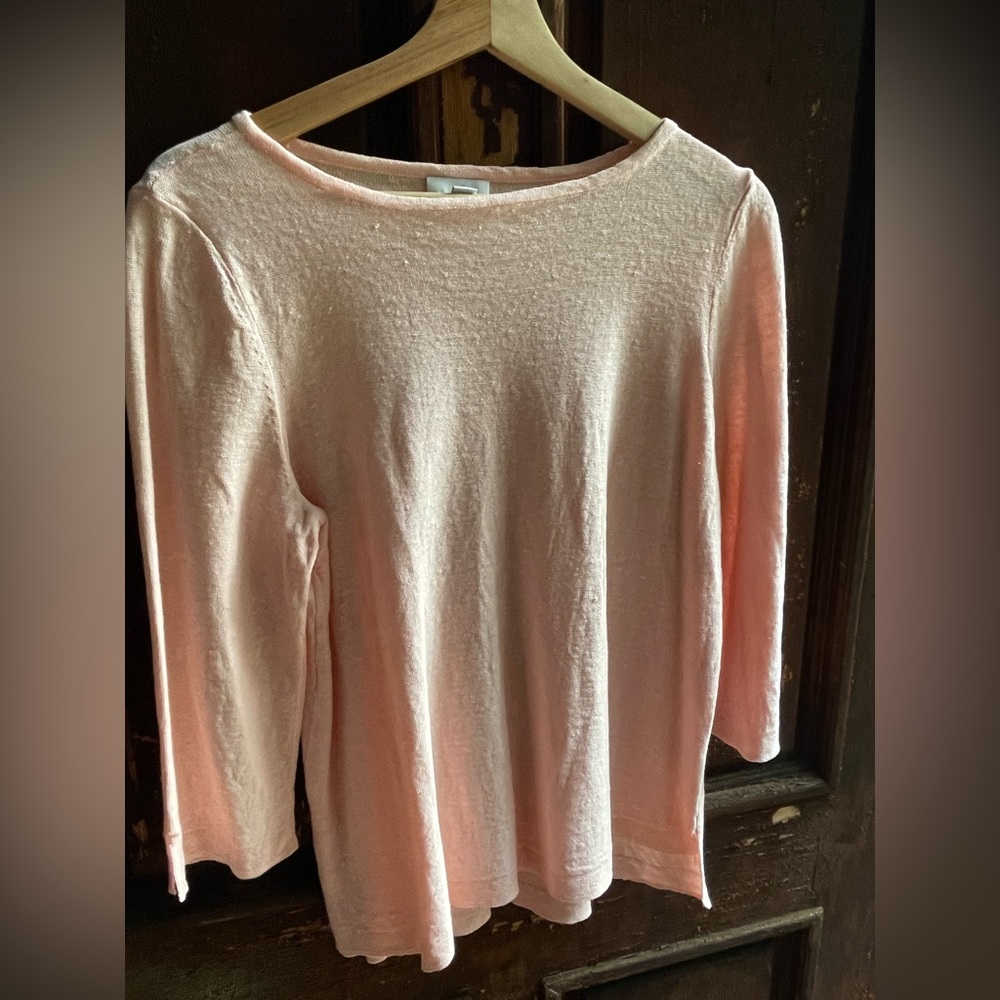 J Jill pink long sleeve shirt